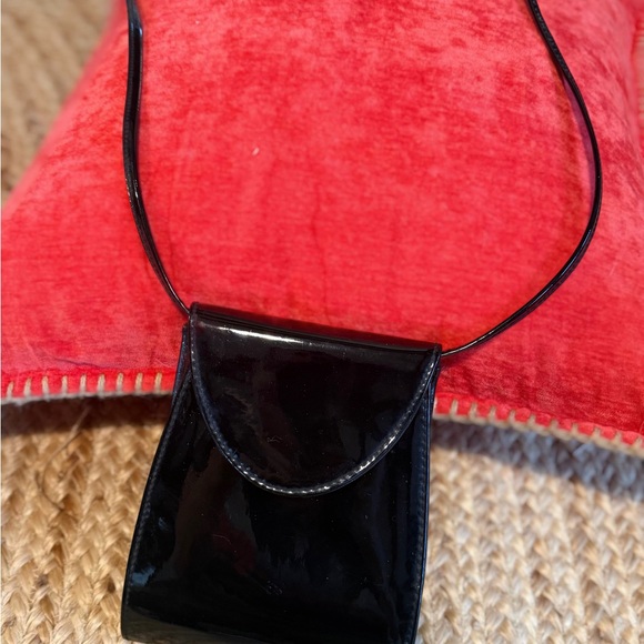 Handbags - Sleek Black Patent Leather Mini Bag